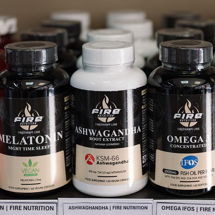 Ashwagandha 60 cápsulas Fire Nutrition, foto de producto