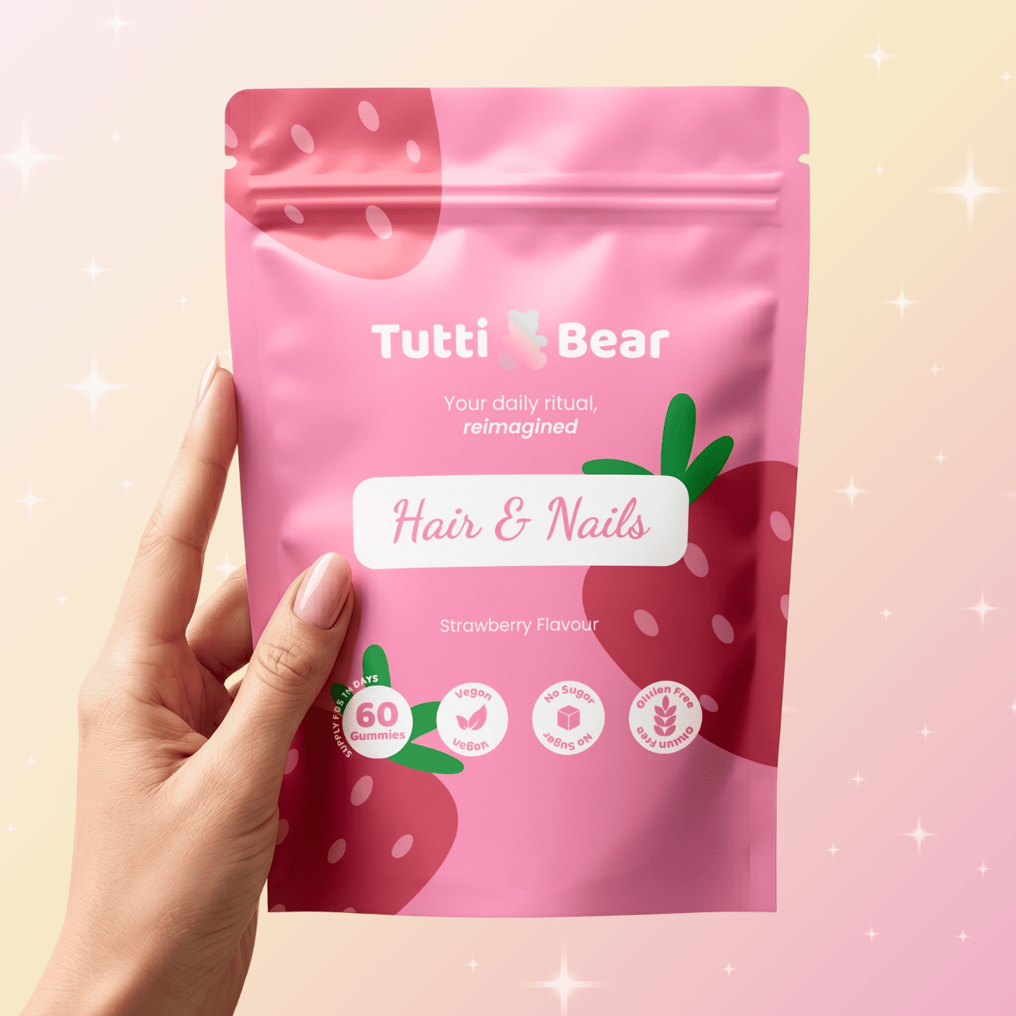 Gominolas para Cabello y Uñas 60 Unidades | Tutti Bear