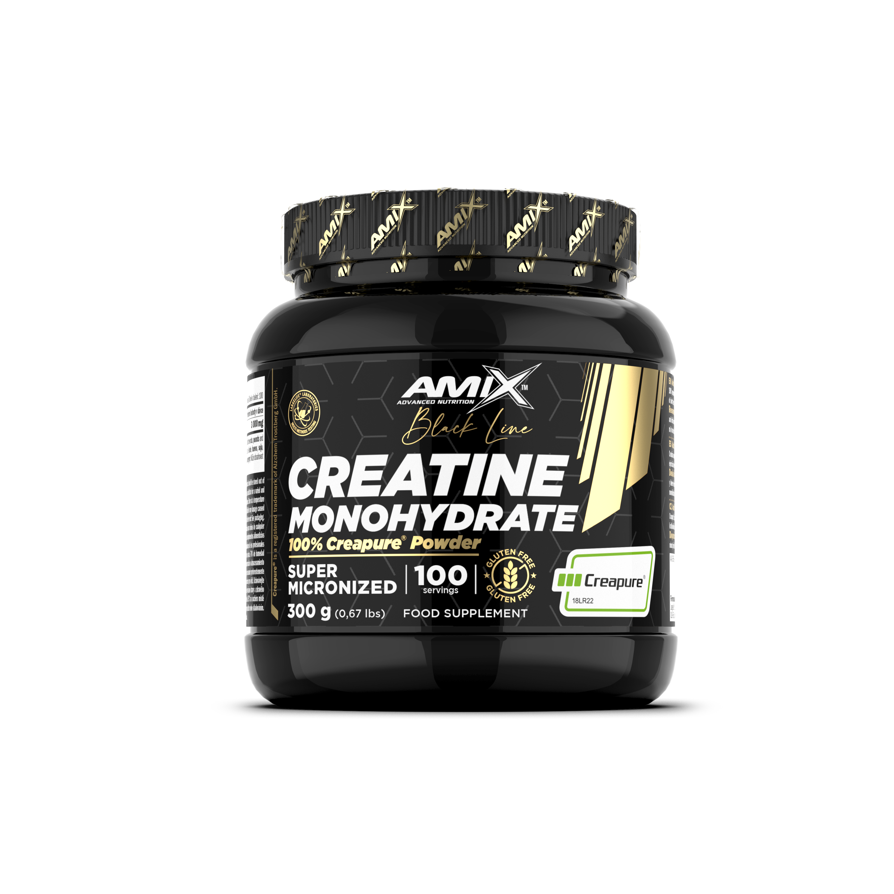 Creapure Creatina 300 g Linea Black Line y Performance | Amix