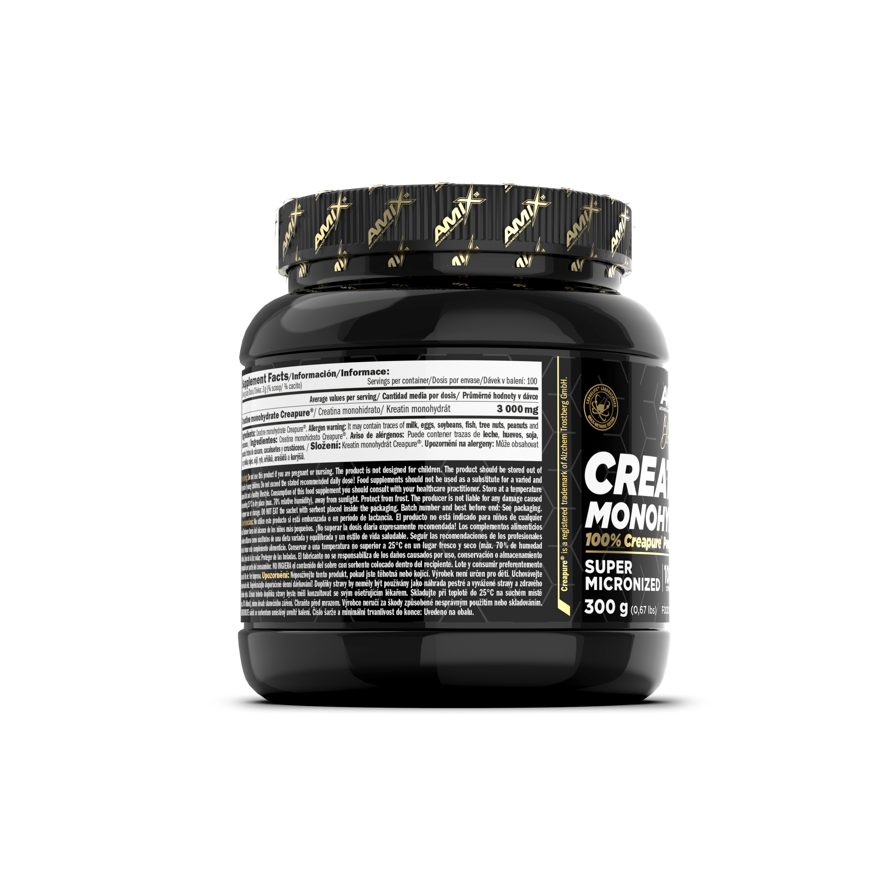 Creapure Creatina 300 g Linea Black Line y Performance | Amix