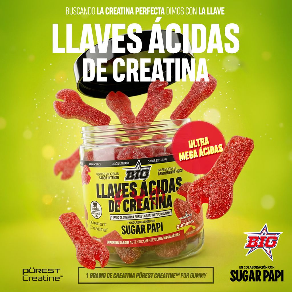 Llaves Ácidas de Creatina 90 Unidades | BIG