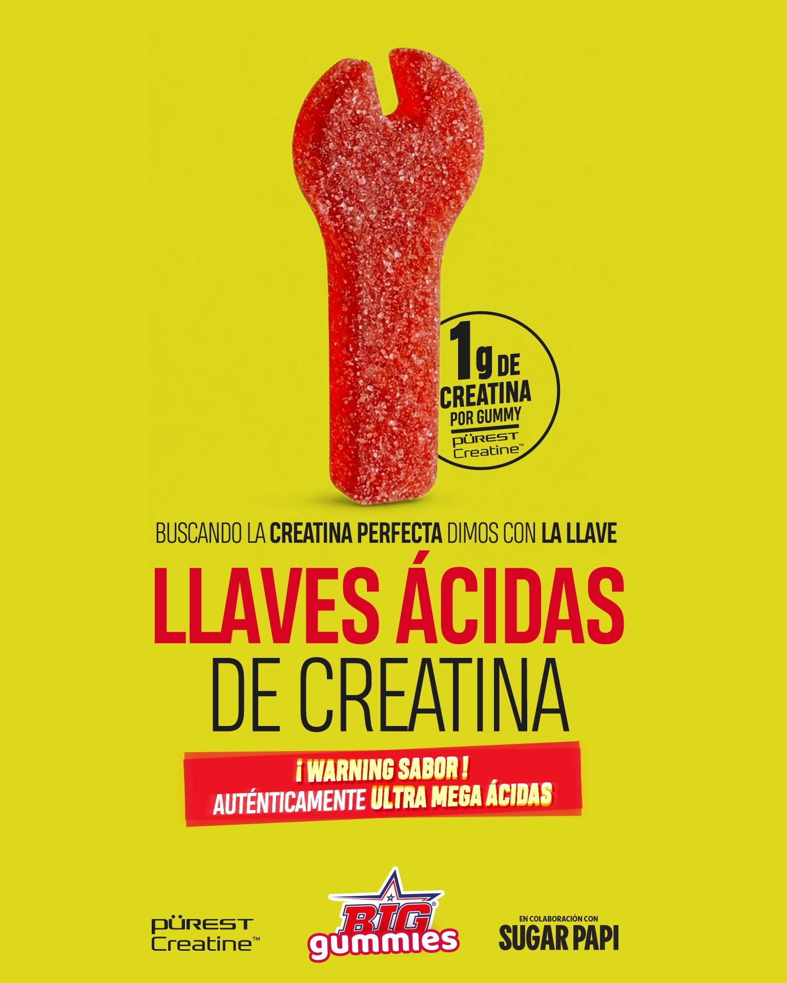 Llaves Ácidas de Creatina 90 Unidades | BIG