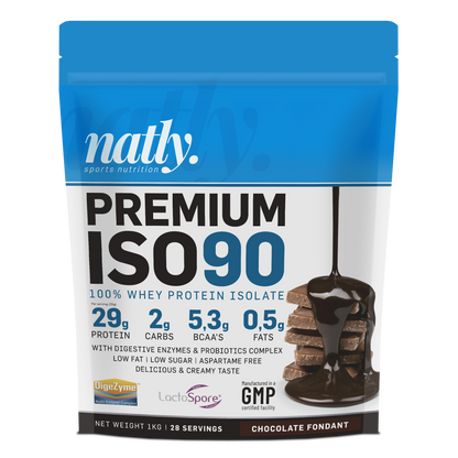 Natly Premium ISO90 1kg sabor Chocolate Fondant