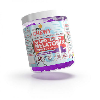 Hybrid Melatonin 60 Gummies Life Pro - melatonina gomitas